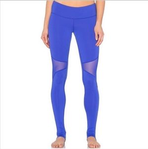 Alo Yoga Coast Mesh Stirrup Leggings (Blue, Medium)
